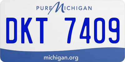 MI license plate DKT7409