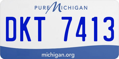 MI license plate DKT7413