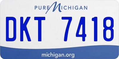 MI license plate DKT7418