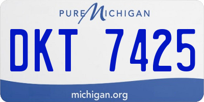 MI license plate DKT7425