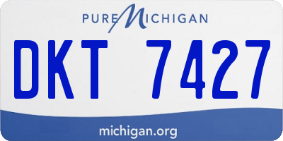 MI license plate DKT7427