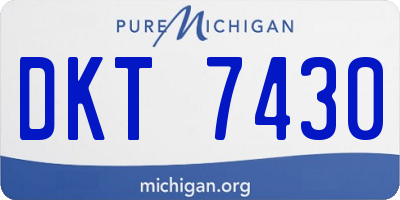 MI license plate DKT7430
