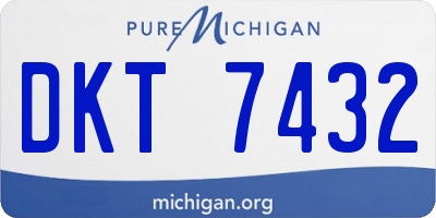 MI license plate DKT7432