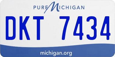 MI license plate DKT7434