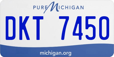 MI license plate DKT7450