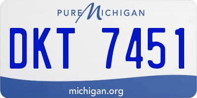 MI license plate DKT7451