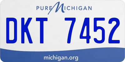 MI license plate DKT7452