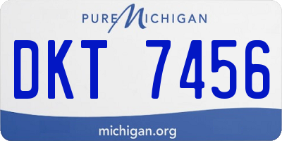 MI license plate DKT7456