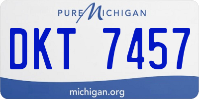MI license plate DKT7457
