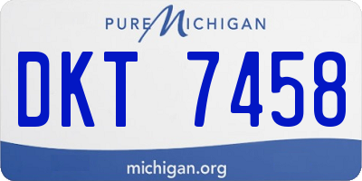 MI license plate DKT7458