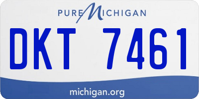 MI license plate DKT7461