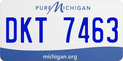 MI license plate DKT7463