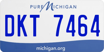 MI license plate DKT7464