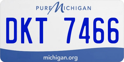MI license plate DKT7466