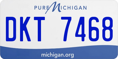 MI license plate DKT7468