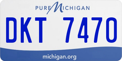 MI license plate DKT7470