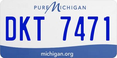 MI license plate DKT7471