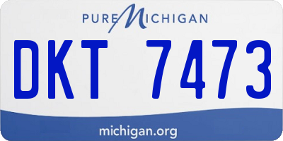 MI license plate DKT7473