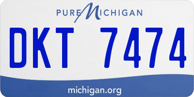MI license plate DKT7474