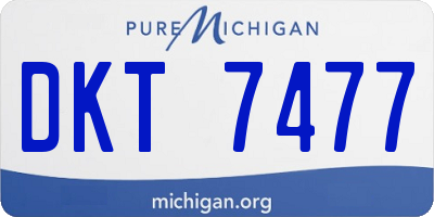 MI license plate DKT7477