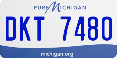 MI license plate DKT7480