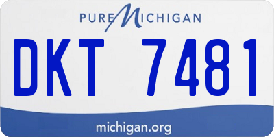 MI license plate DKT7481