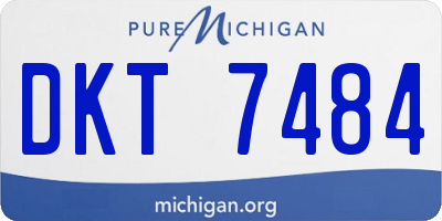 MI license plate DKT7484