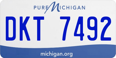 MI license plate DKT7492