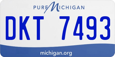 MI license plate DKT7493
