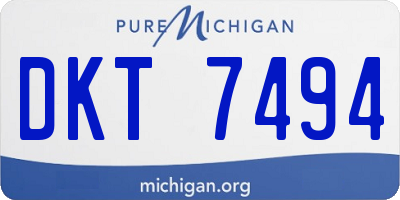 MI license plate DKT7494