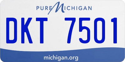 MI license plate DKT7501