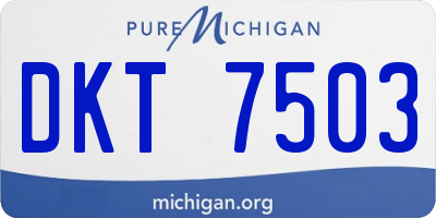 MI license plate DKT7503