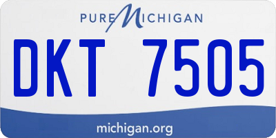 MI license plate DKT7505