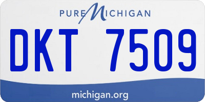 MI license plate DKT7509