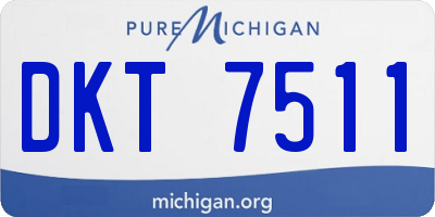 MI license plate DKT7511