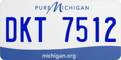 MI license plate DKT7512