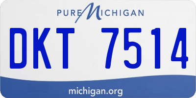 MI license plate DKT7514