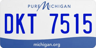 MI license plate DKT7515
