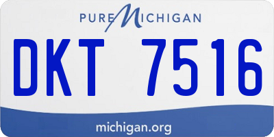 MI license plate DKT7516