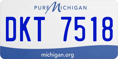 MI license plate DKT7518