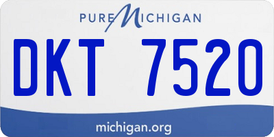MI license plate DKT7520