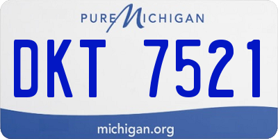 MI license plate DKT7521