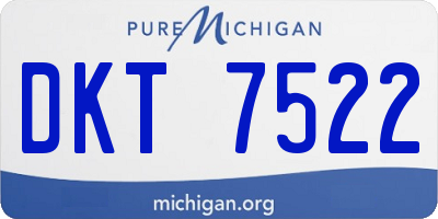 MI license plate DKT7522