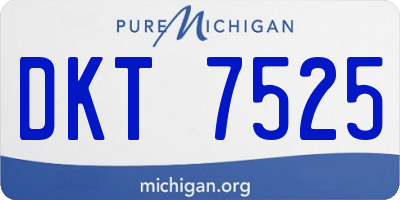 MI license plate DKT7525