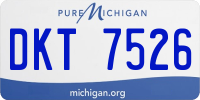 MI license plate DKT7526