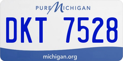 MI license plate DKT7528
