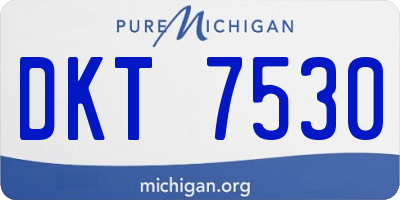 MI license plate DKT7530