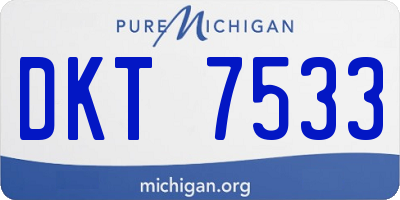 MI license plate DKT7533