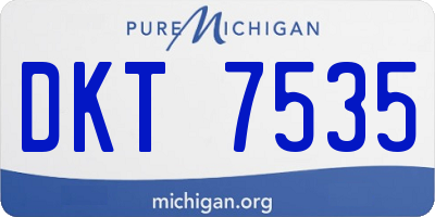 MI license plate DKT7535