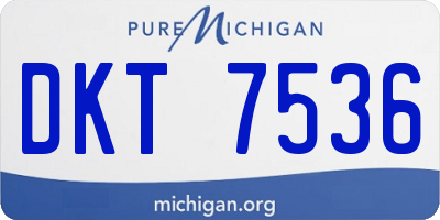 MI license plate DKT7536
